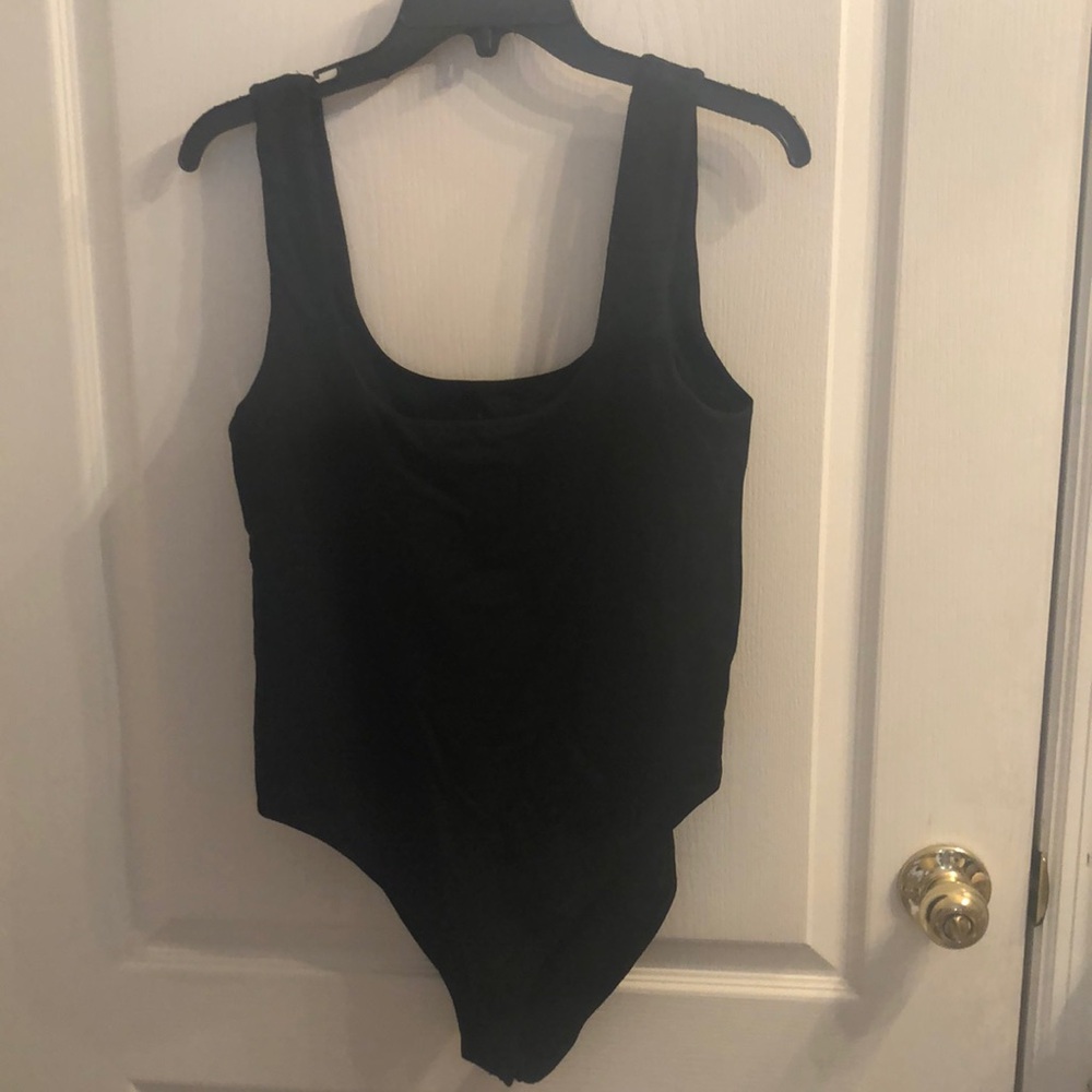 a new day Black Nylon/Spandex Sleeveless Bodysuit